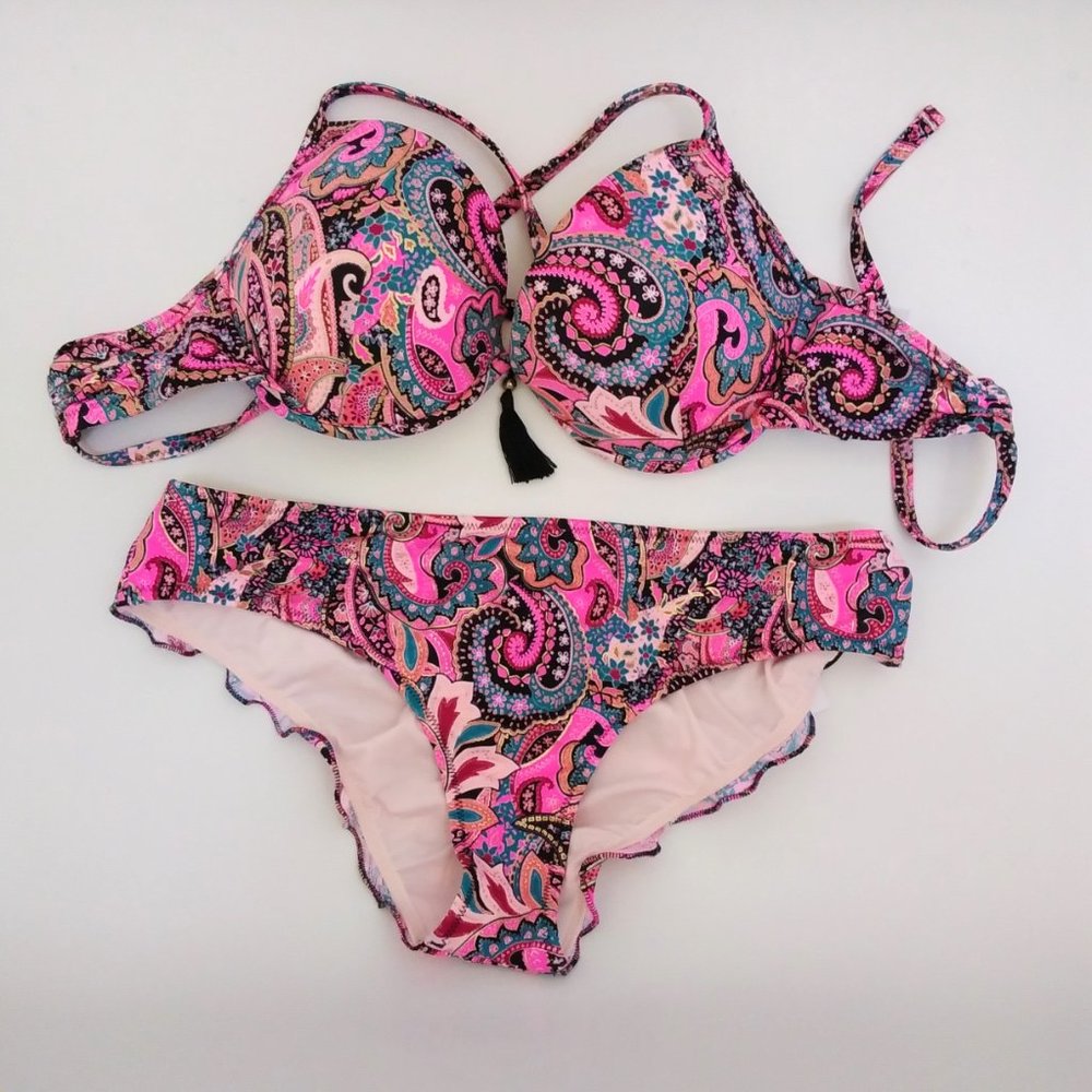 Pink Floral Paisley Bikini Set - Picture 7 of 12